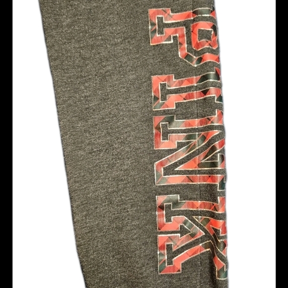 PINK Victoria's Secret Gray Joggers with Red Logo - Picture 2 of 3